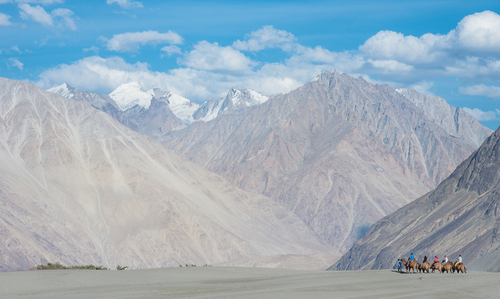 Paisaje lunar en el valle de Nubra