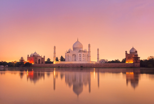 Atardecer en el Taj Mahal