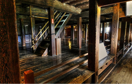 Interior del castillo de Matsumoto