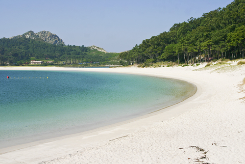 Playa da Rodas en Galicia
