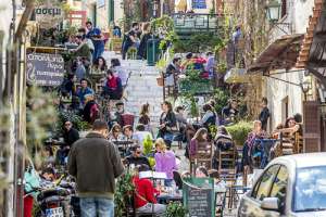 Calle Mnisikleous en Atenas