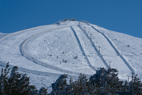 Nieve en Navacerrada en Madrid