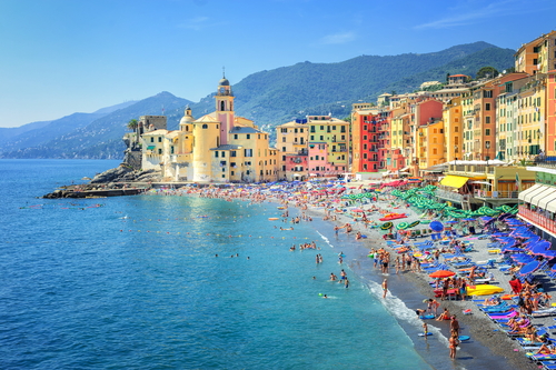 Vista de Camogli en la Riviera italiana