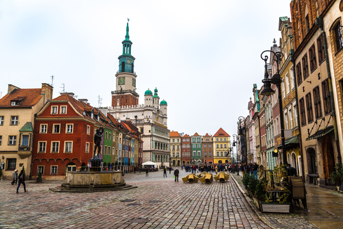 Plaza de Poznan en Polonia