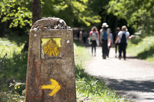 Señal en el Camino de Santiago