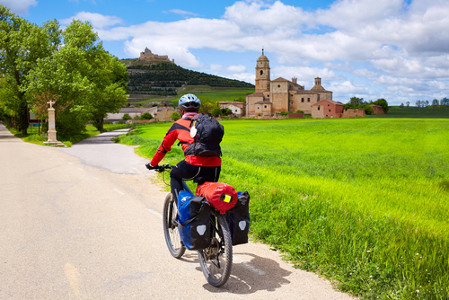 Ciclista-en-el-Camino de Santiago
