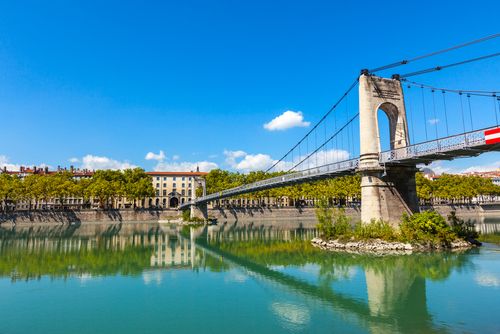 Puente sobre el Ródano en Lyon