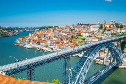 Vista de Oporto en Portugal
