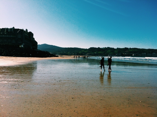 Pareja en la playa
