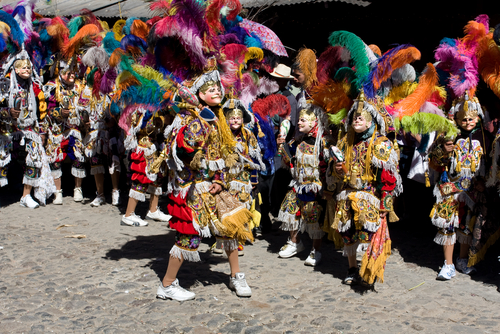 Fiesta en Chichicastenango en Guatemala