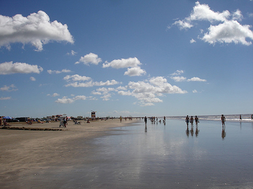 Bañistas en Praia do Cassino