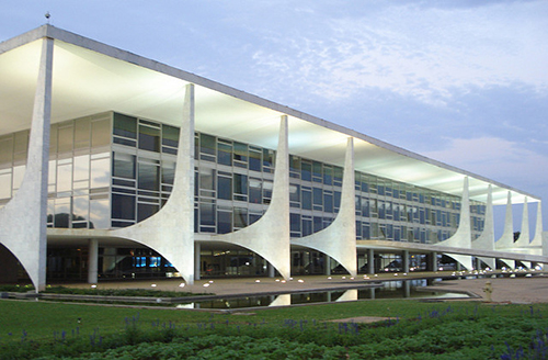 Palacio de Planalto en Brasilia