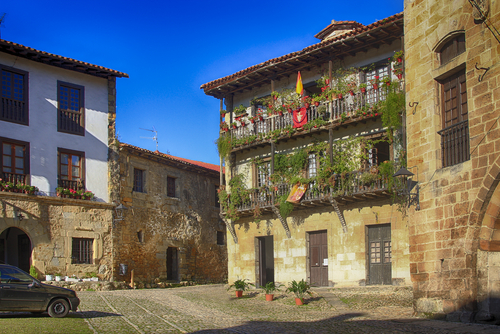 Arquitectura típica en Santillana del Mar