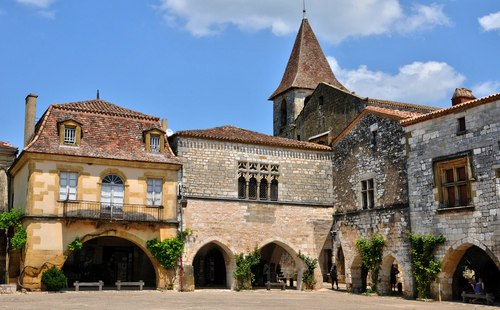 Monpazier en Dordoña