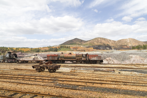 Tren en las minas de Riotinto