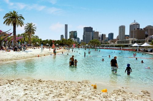 Playa artificial en Brisbane