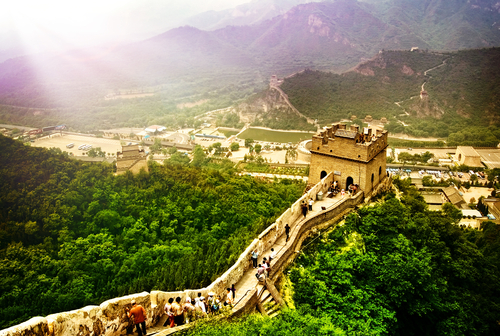 Turistas en la Gran Muralla