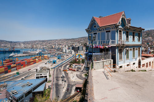 Vista del puerto de Valparaíso