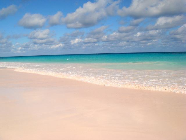 Pink Sands Beach en Bahamas