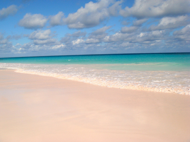 Pink Sands Beach en Bahamas