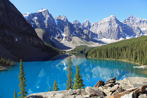 Lago Morraine en Canadá