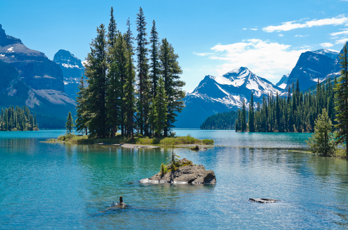 Lago Maligne en Canadá