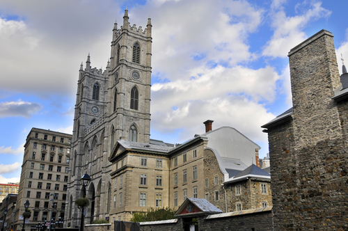 Basílica de Notre Dame en Vieux Montreal
