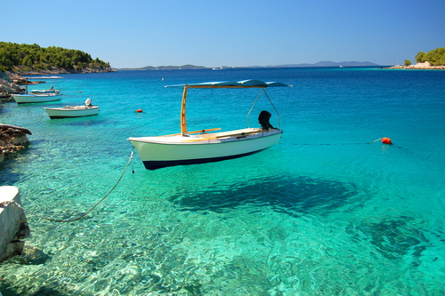 Bahía de Milna en la isla de Brac