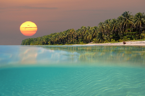 Playa en Bocas de Toro en Panamá