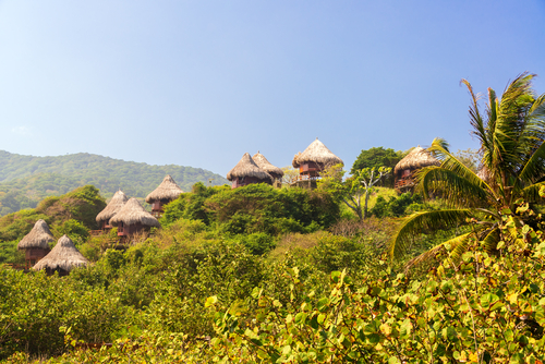 Cabañas en el Parque Nacional Tayrona