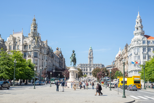 Barrio de la Baixa en Oporto