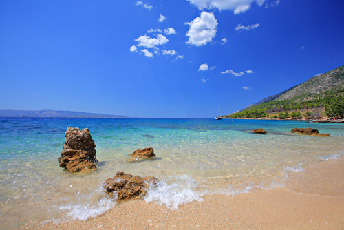 Playa en la isla de Brac