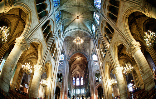 Interior de Notre Dame de París
