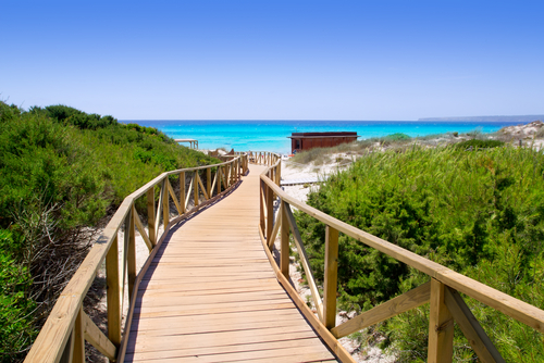Playa Els Arenals en Formentera