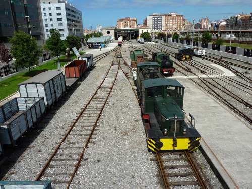 Andenes del Museo del Ferrocarril de Asturias