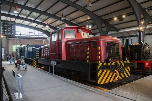 Locomotora del Museo del Ferrocarril de Asturias
