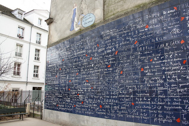 Muro J'e t'aime en Montmartre