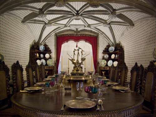 Comedor del Palacio da Pena en Sintra