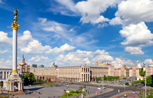 Plaza de la Independencia en Kiev.