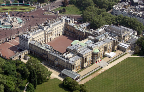 Vista aérea del Palacio de Buckingham