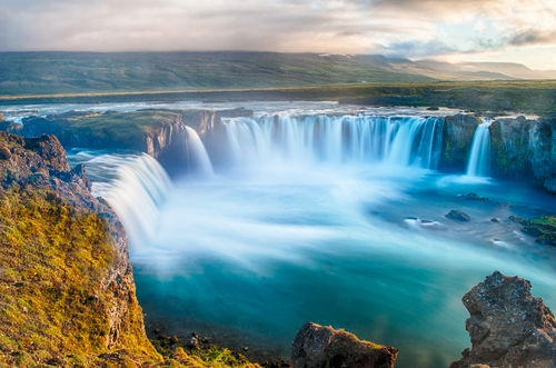 Cascada Godafoss en Islandia