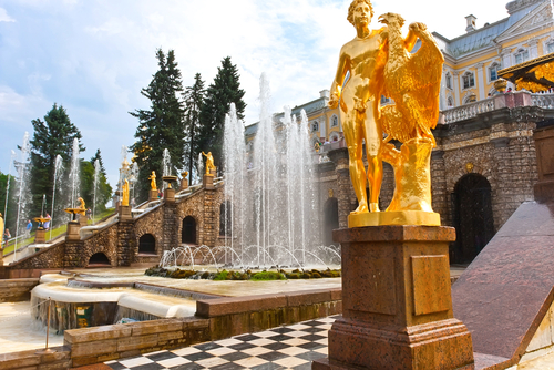 Fuente en Palacio Peterhof