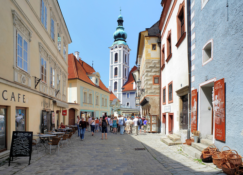 Calle Latran en Cesky Krumlov