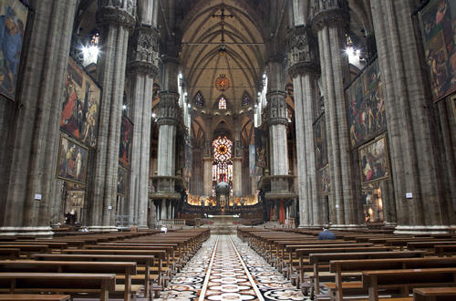 Interior de la catedral de Milán