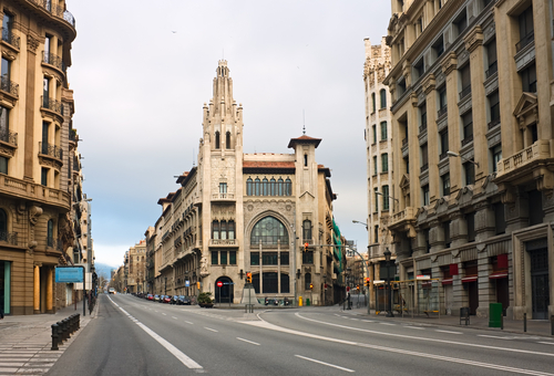 Vía Laietana en Barcelona