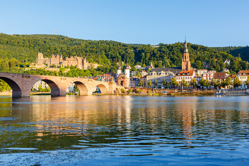 Río Neckar en Heidelberg