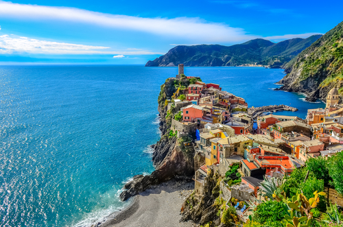 Vista de Vernazza en Italia