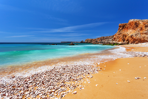 Playa de Sagres en el Algarve
