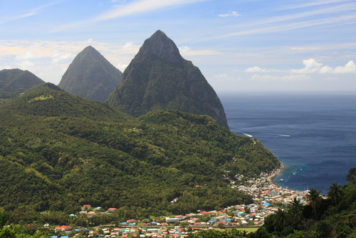 Montañas Pitons en Santa Lucía