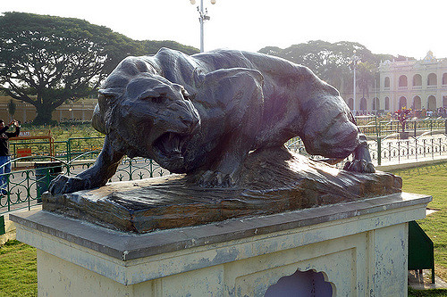 Jardines del palacio de Mysore